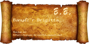 Banyár Brigitta névjegykártya