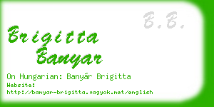 brigitta banyar business card